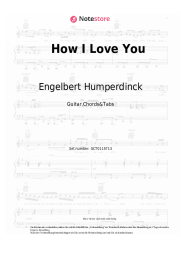 Noten, Akkorde Engelbert Humperdinck - How I Love You