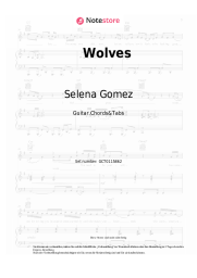 Noten, Akkorde Selena Gomez, Marshmello - Wolves