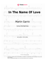 Noten, Akkorde Martin Garrix, Bebe Rexha - In The Name Of Love