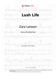 Noten, Akkorde Zara Larsson - Lush Life
