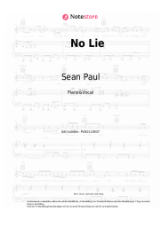 Noten, Akkorde Sean Paul, Dua Lipa - No Lie
