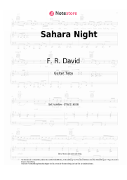 Noten, Akkorde F. R. David - Sahara Night