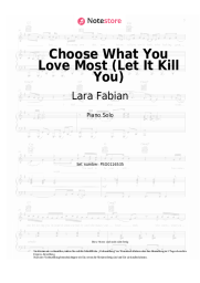 Noten, Akkorde Lara Fabian - Choose What You Love Most (Let It Kill You)