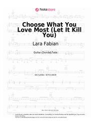 Noten, Akkorde Lara Fabian - Choose What You Love Most (Let It Kill You)