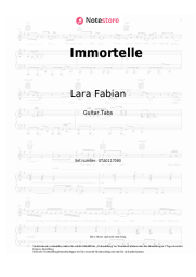 Noten, Akkorde Lara Fabian - Immortelle