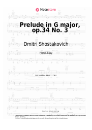 undefined Dmitri Shostakovich - Prelude in G major, op.34 No. 3