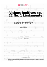 Noten, Akkorde Sergei Prokofiev - Visions fugitives op. 22 No. 1 Lentamente