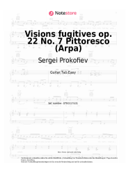 Noten, Akkorde Sergei Prokofiev - Visions fugitives op. 22 No. 7 Pittoresco (Arpa)