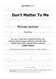 Noten, Akkorde Drake, Michael Jackson - Don't Matter To Me