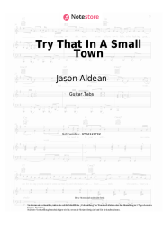Noten, Akkorde Jason Aldean - Try That In A Small Town