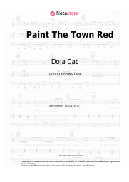 Noten, Akkorde Doja Cat - Paint The Town Red