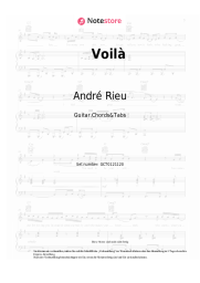 Noten, Akkorde André Rieu, Johann Strauss Orchestra, Emma Kok - Voilà
