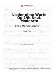 Noten, Akkorde Felix Mendelssohn - Lieder ohne Worte Op.19b No.4. Moderato