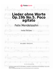 Noten, Akkorde Felix Mendelssohn - Lieder ohne Worte Op.19b No.5. Poco agitato