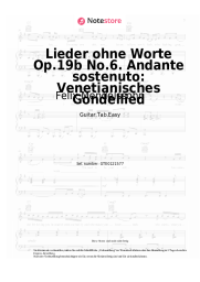 undefined Felix Mendelssohn - Lieder ohne Worte Op.19b No.6. Andante sostenuto: Venetianisches Gondellied