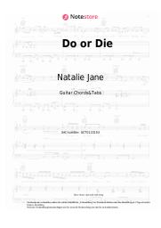 Noten, Akkorde Natalie Jane - Do or Die