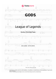 Noten, Akkorde League of Legends, NewJeans - GODS