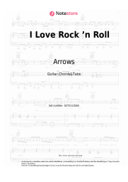 Noten, Akkorde Arrows -  I Love Rock ’n Roll