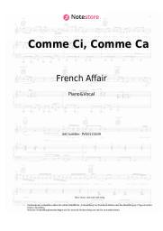 Noten, Akkorde French Affair - Comme Ci, Comme Ca