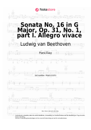 undefined Ludwig van Beethoven - Sonata No. 16 in G Major, Op. 31, No. 1, part I. Allegro vivace