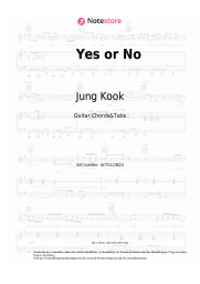 Noten, Akkorde Jung Kook - Yes or No