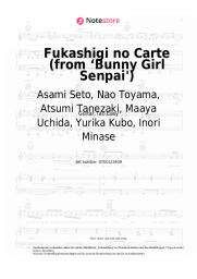 Noten, Akkorde Asami Seto, Nao Toyama, Atsumi Tanezaki, Maaya Uchida, Yurika Kubo, Inori Minase - Fukashigi no Carte (from ‘Bunny Girl Senpai')