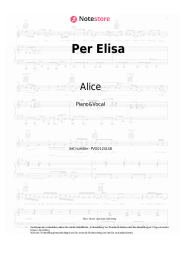 Noten, Akkorde Alice - Per Elisa
