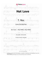 Noten, Akkorde T. Rex - Hot Love