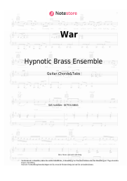 Noten, Akkorde Hypnotic Brass Ensemble - War