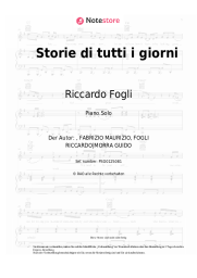 Noten, Akkorde Riccardo Fogli - Storie di tutti i giorni