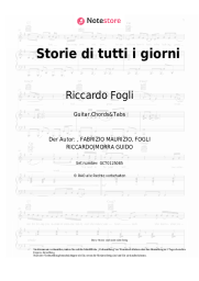 Noten, Akkorde Riccardo Fogli - Storie di tutti i giorni