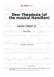 Noten, Akkorde Leslie Odom Jr., Lin-Manuel Miranda - Dear Theodosia (of the musical Hamilton)
