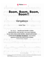 Noten, Akkorde Vengaboys - Boom, Boom, Boom, Boom!!