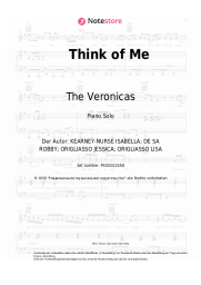 Noten, Akkorde The Veronicas - Think of Me