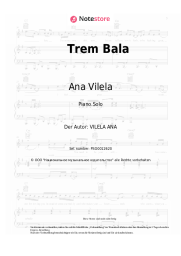 Noten, Akkorde Ana Vilela - Trem Bala