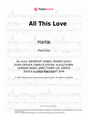 Noten, Akkorde Robin Schulz, Harlœ - All This Love