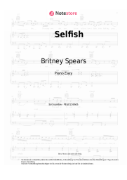 Noten, Akkorde Britney Spears - Selfish