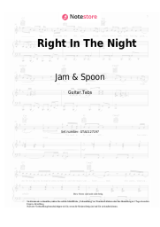 Noten, Akkorde Jam & Spoon, Plavka - Right In The Night