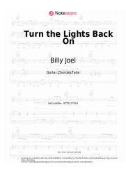 Noten, Akkorde Billy Joel - Turn the Lights Back On