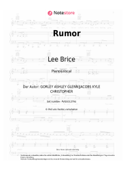 Noten, Akkorde Lee Brice - Rumor