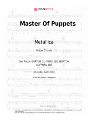 Noten, Akkorde Metallica - Master Of Puppets
