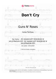 Noten, Akkorde Guns N' Roses - Don't Cry