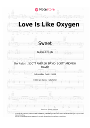 Noten, Akkorde Sweet - Love Is Like Oxygen