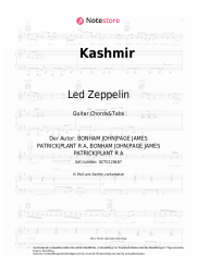 Noten, Akkorde Led Zeppelin - Kashmir