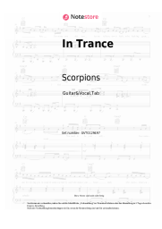 Noten, Akkorde Scorpions - In Trance