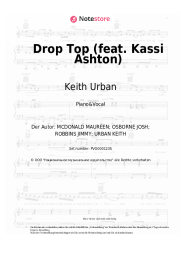 Noten, Akkorde Keith Urban - Drop Top (feat. Kassi Ashton)