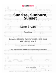 Noten, Akkorde Luke Bryan - Sunrise, Sunburn, Sunset