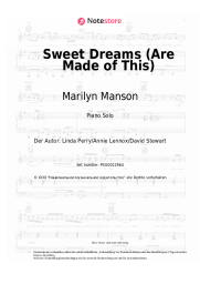 Noten, Akkorde Marilyn Manson - Sweet Dreams (Are Made of This)