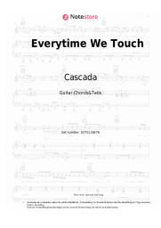 Noten, Akkorde Cascada - Everytime We Touch