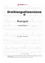 Noten, Akkorde Rheingold - Dreiklangsdimensionen